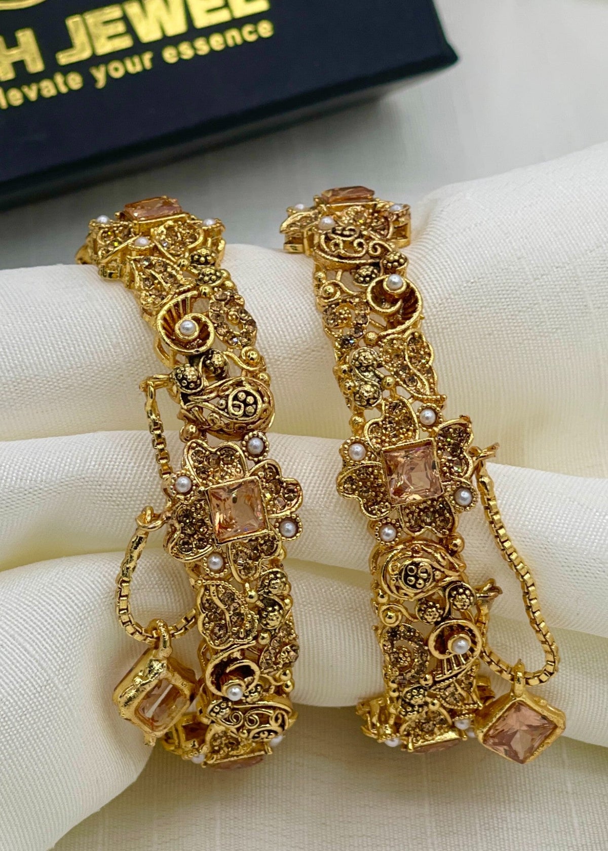 Shop the Sonia Openable Bangle Set from Zarosh Jewel