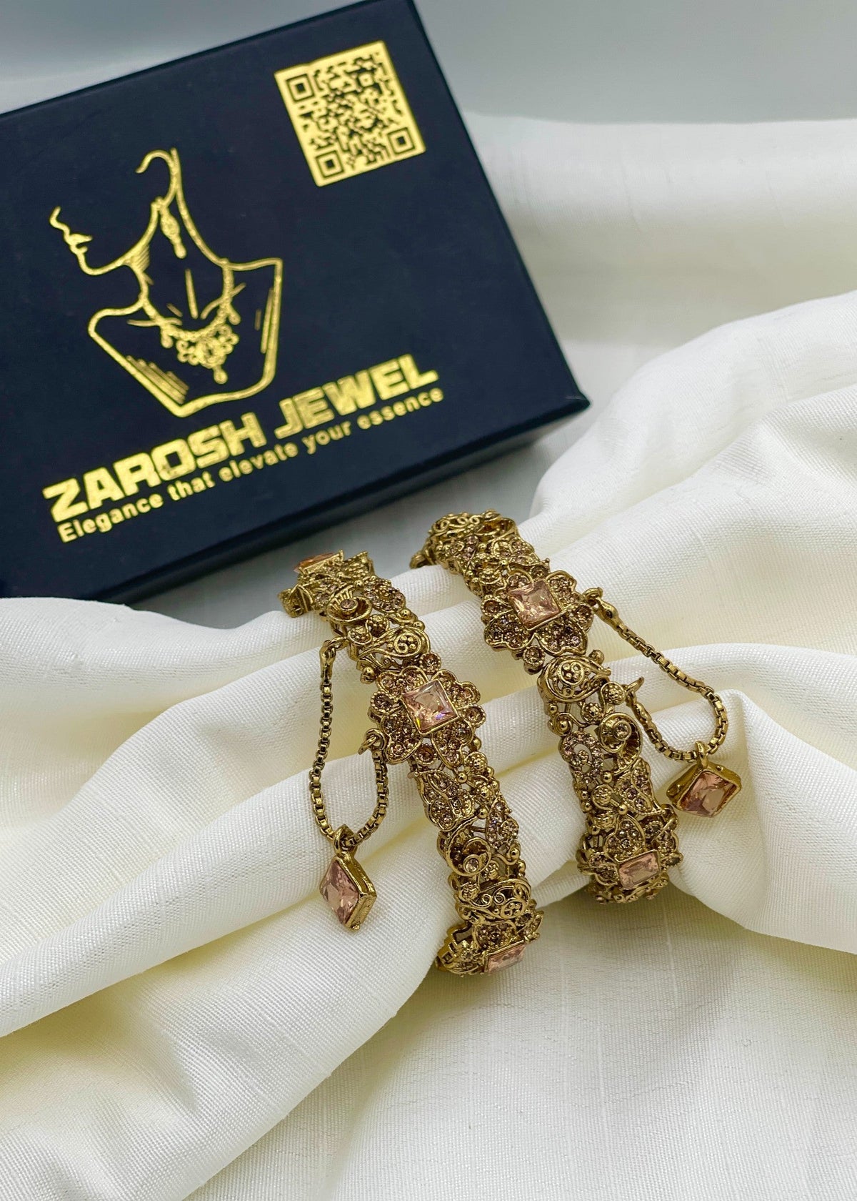 Shop the Sonia Openable Bangle Set from Zarosh Jewel