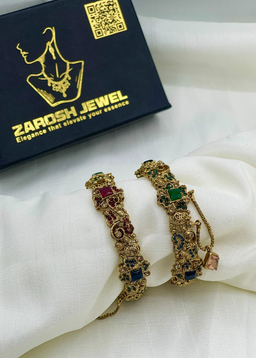 Shop the Sonia Openable Bangle Set from Zarosh Jewel