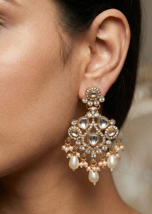 Shop the Soraya Chandbali Earrings from Zarosh Jewel