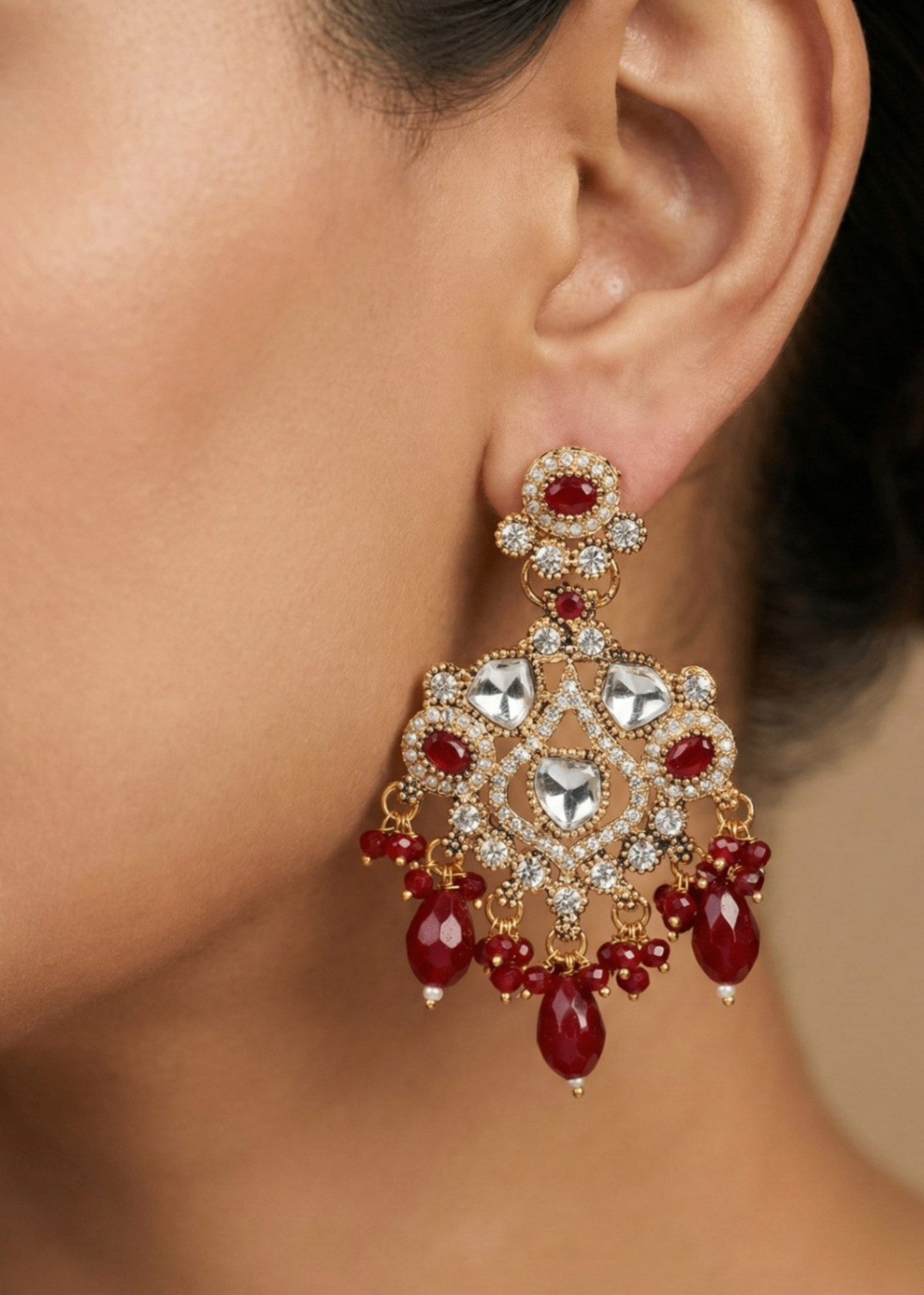 Shop the Soraya Chandbali Earrings from Zarosh Jewel
