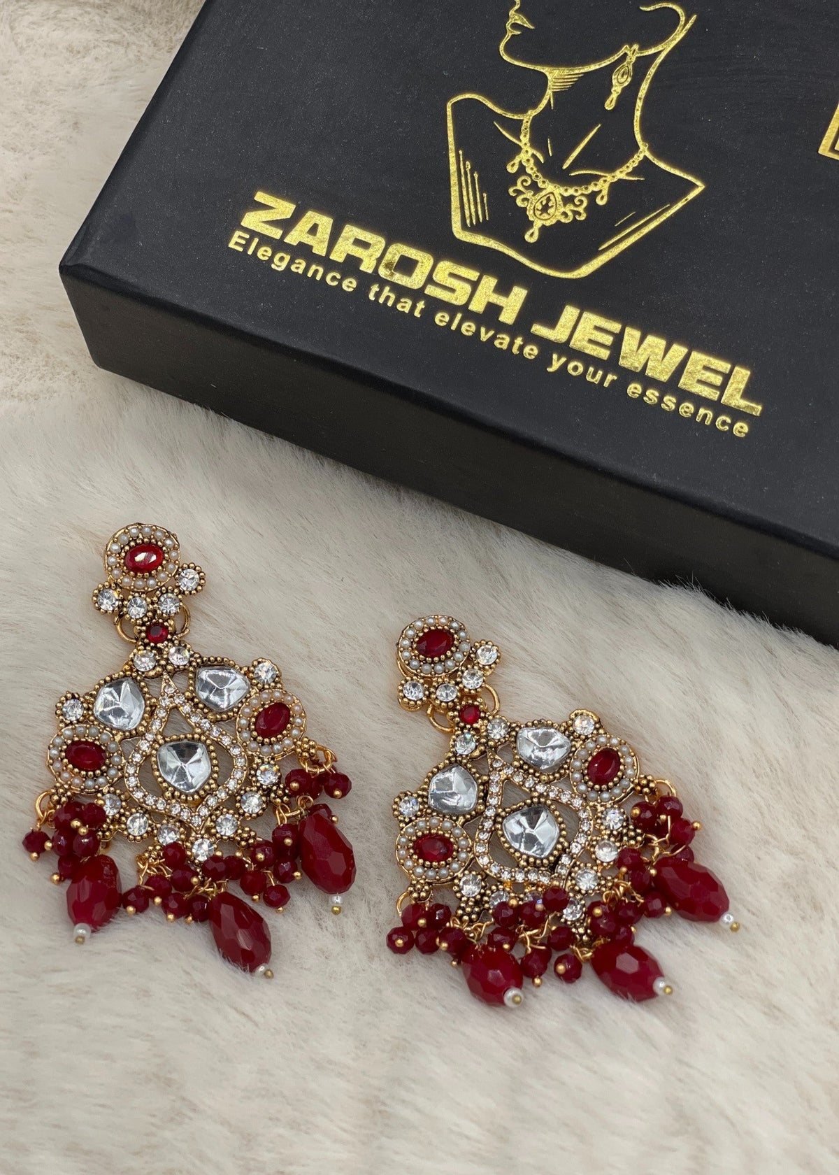 Shop the Soraya Chandbali Earrings from Zarosh Jewel