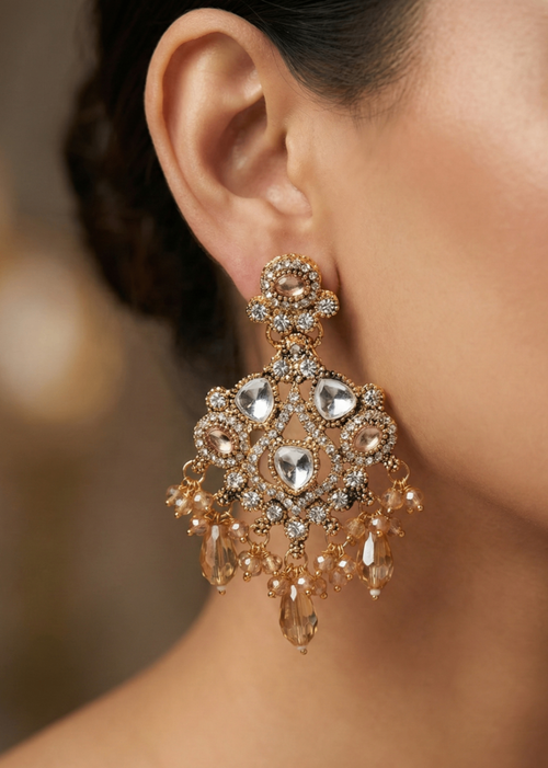Shop the Soraya Chandbali Earrings from Zarosh Jewel