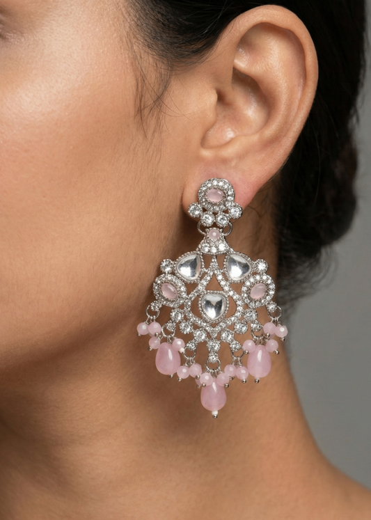 Soraya Chandbali Earrings by Zarosh Jewel