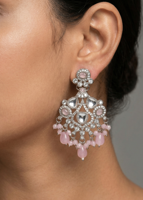 Soraya Chandbali Earrings by Zarosh Jewel