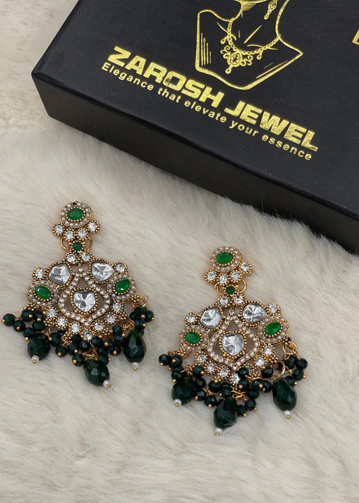 Shop the Soraya Chandbali Earrings from Zarosh Jewel
