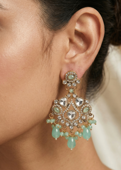 Shop the Soraya Chandbali Earrings from Zarosh Jewel