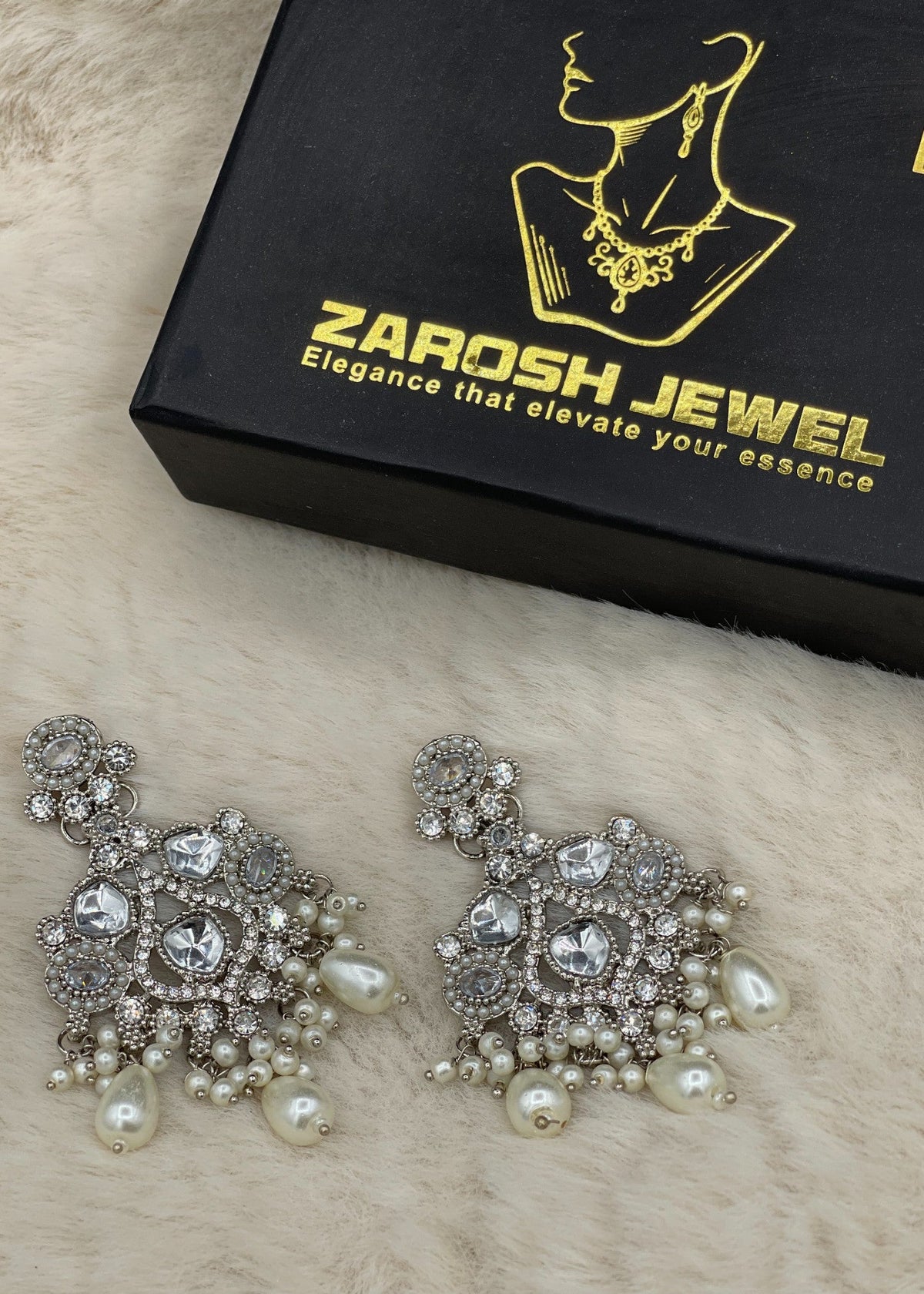 Shop the Soraya Chandbali Earrings from Zarosh Jewel