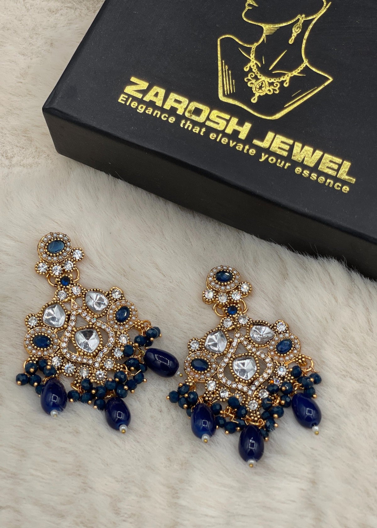 Shop the Soraya Chandbali Earrings from Zarosh Jewel