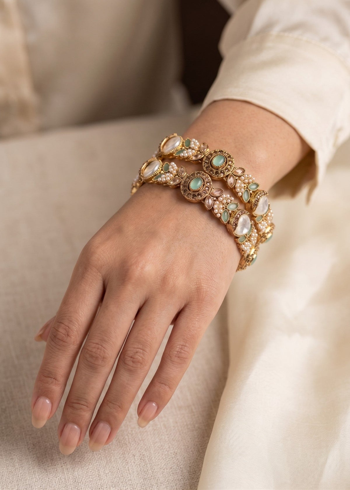 Shop the Suhaila Bangle from Zarosh Jewel