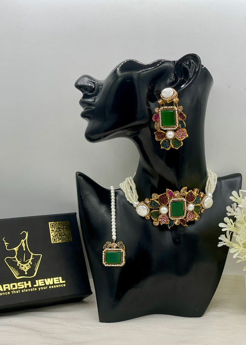 Shop the Tabassum Choker Set from Zarosh Jewel