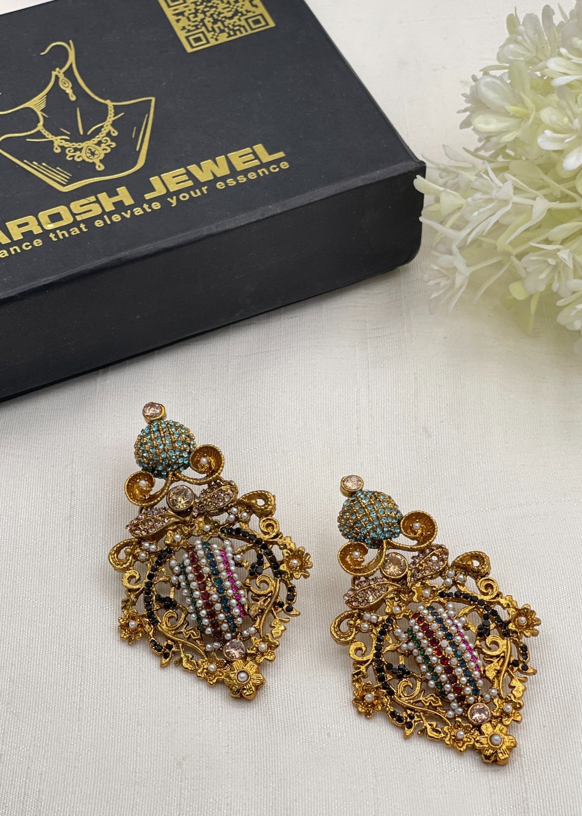 Shop the Tahira Traditional Earring from Zarosh Jewel