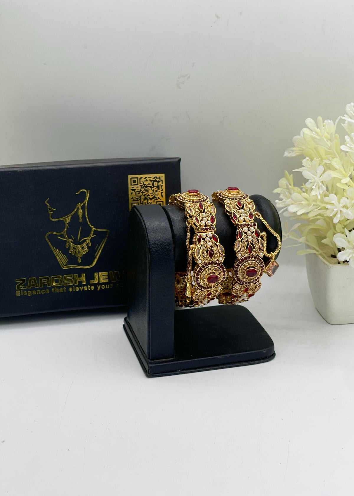 Shop the Tara Openable Bangle Set from Zarosh Jewel