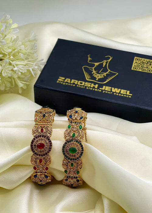 Tara Openable Bangle Set by Zarosh Jewel