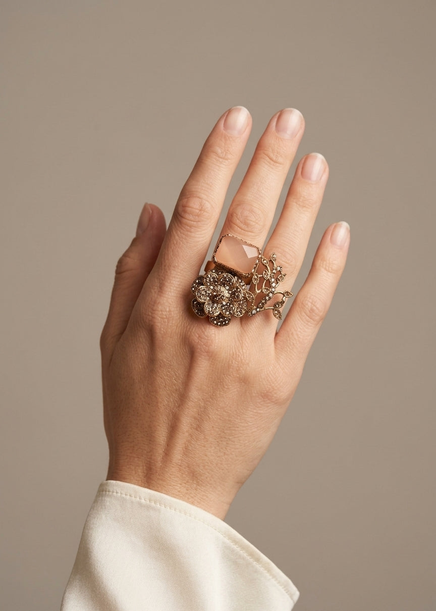 Shop the Tehmina Floral Ring from Zarosh Jewel