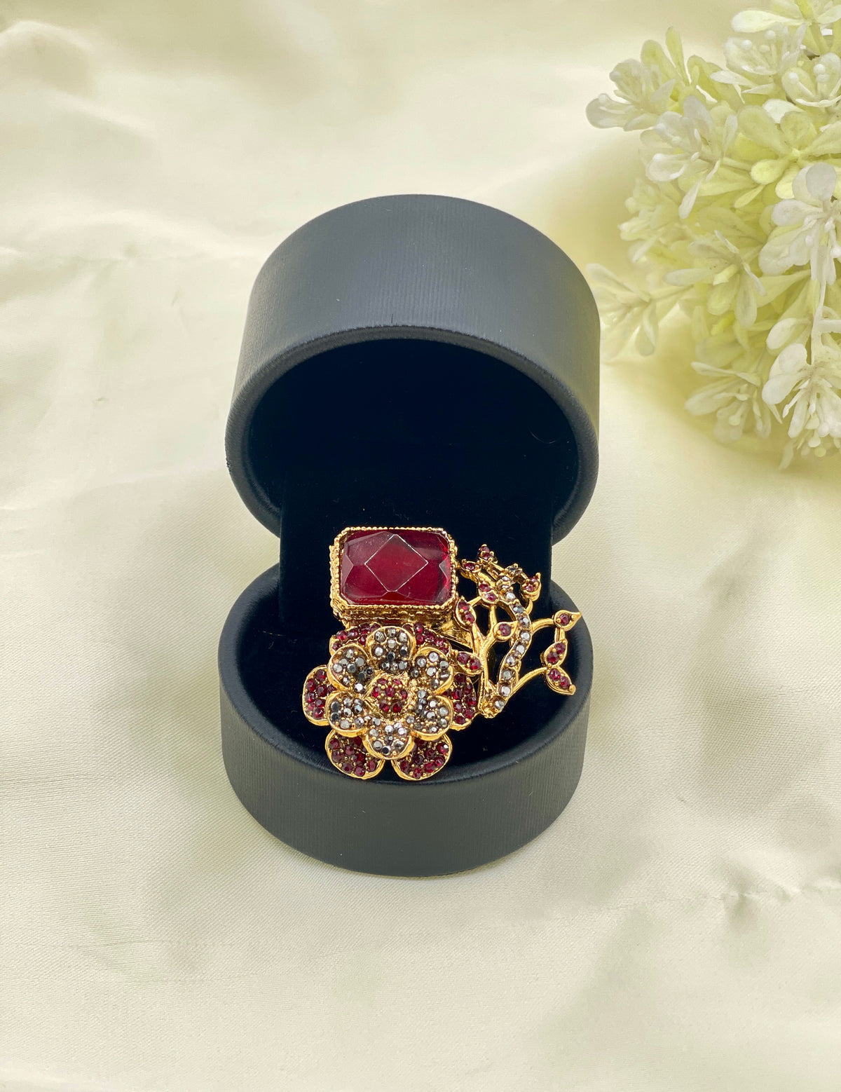 Shop the Tehmina Floral Ring from Zarosh Jewel