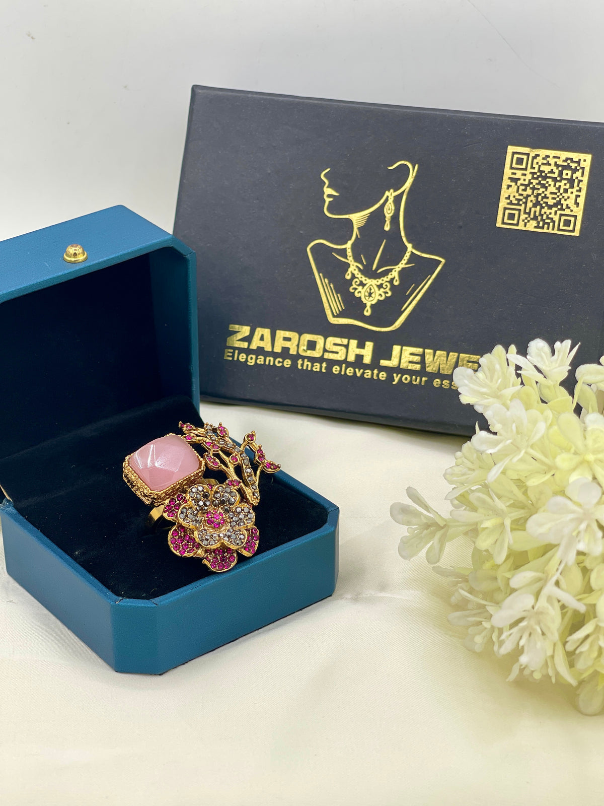 Shop the Tehmina Floral Ring from Zarosh Jewel