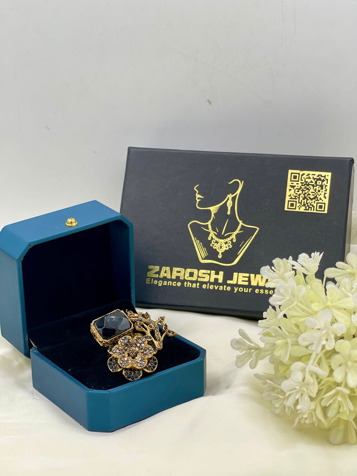Shop the Tehmina Floral Ring from Zarosh Jewel