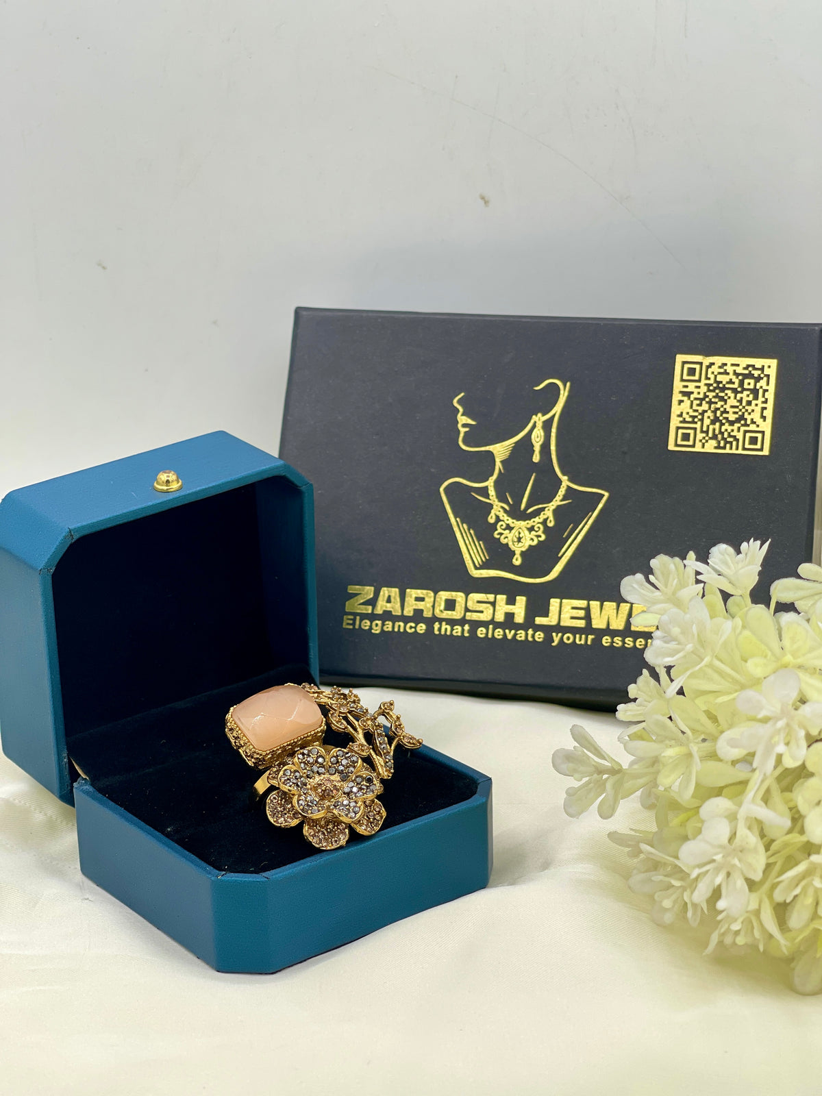 Shop the Tehmina Floral Ring from Zarosh Jewel