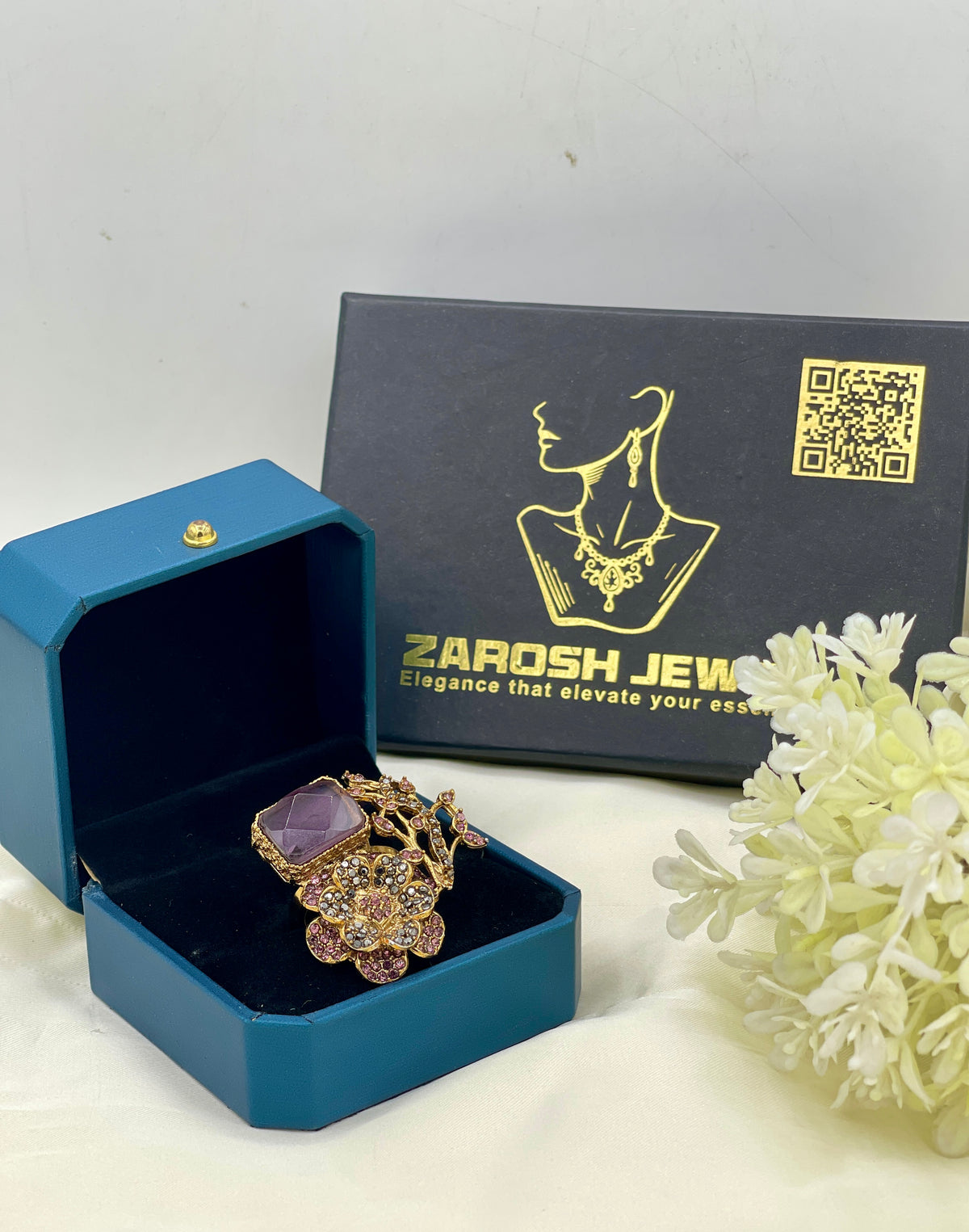 Shop the Tehmina Floral Ring from Zarosh Jewel
