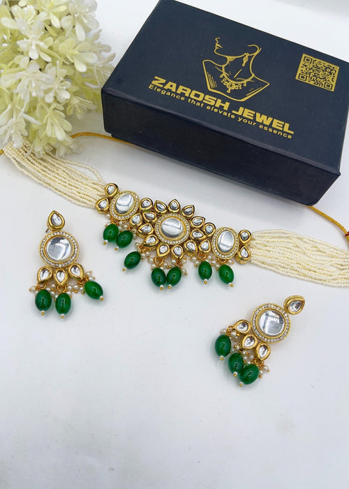Shop the The Circular Kundan Choker Set from Zarosh Jewel