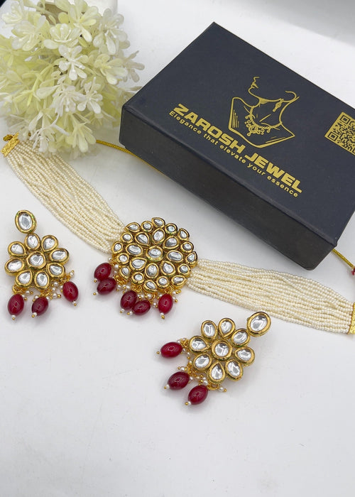 Shop the The Elara Kundan Choker Set from Zarosh Jewel