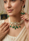 The Empress Kundan Cut Choker Set by Zarosh Jewel