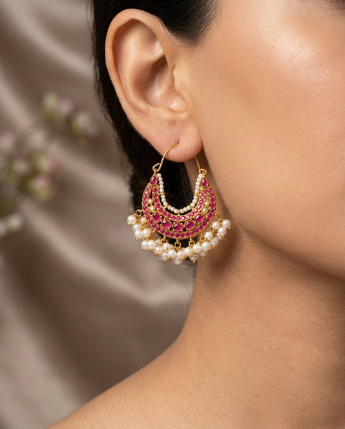The Mehrab Heritage Earrings by Zarosh Jewel
