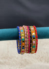 The Rainbow Ritz Bangles Set by Zarosh Jewel