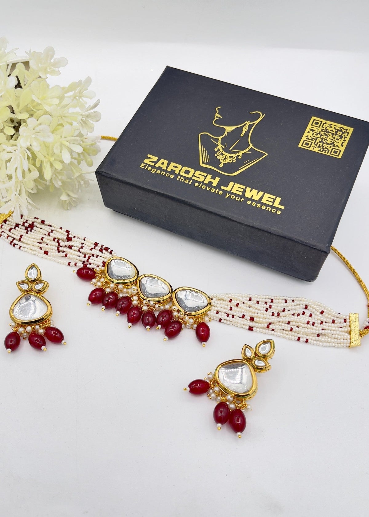 Shop the The Trinity Luxe Choker Set from Zarosh Jewel