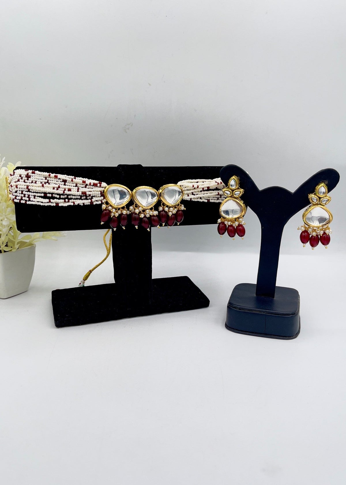 Shop the The Trinity Luxe Choker Set from Zarosh Jewel