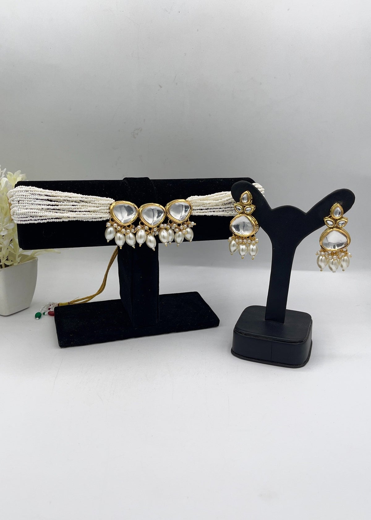 Shop the The Trinity Luxe Choker Set from Zarosh Jewel