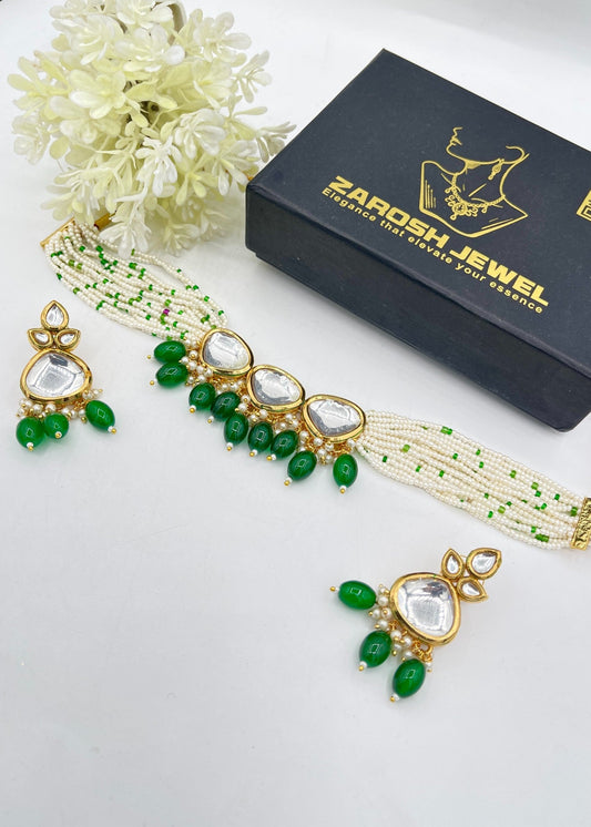Shop the The Trinity Luxe Choker Set from Zarosh Jewel