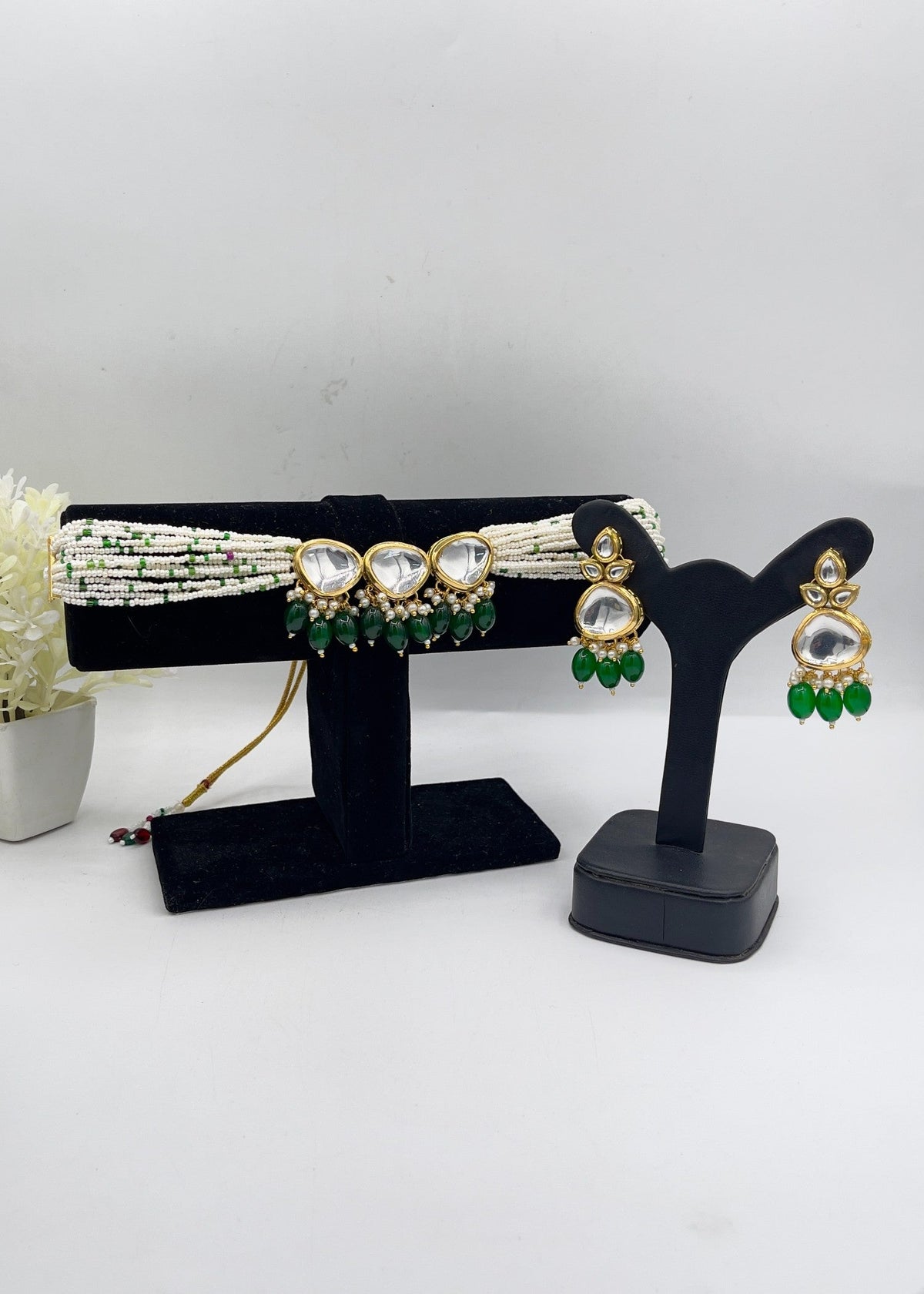 Shop the The Trinity Luxe Choker Set from Zarosh Jewel
