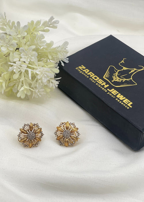 Shop the Uzma Floral Studs from Zarosh Jewel