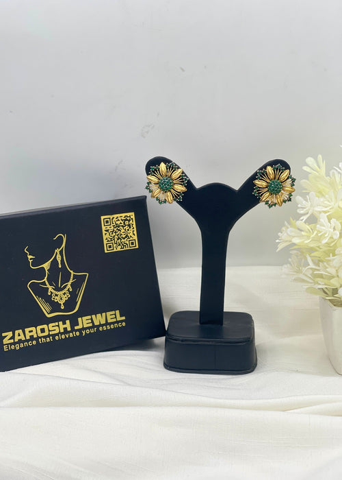 Shop the Uzma Floral Studs from Zarosh Jewel