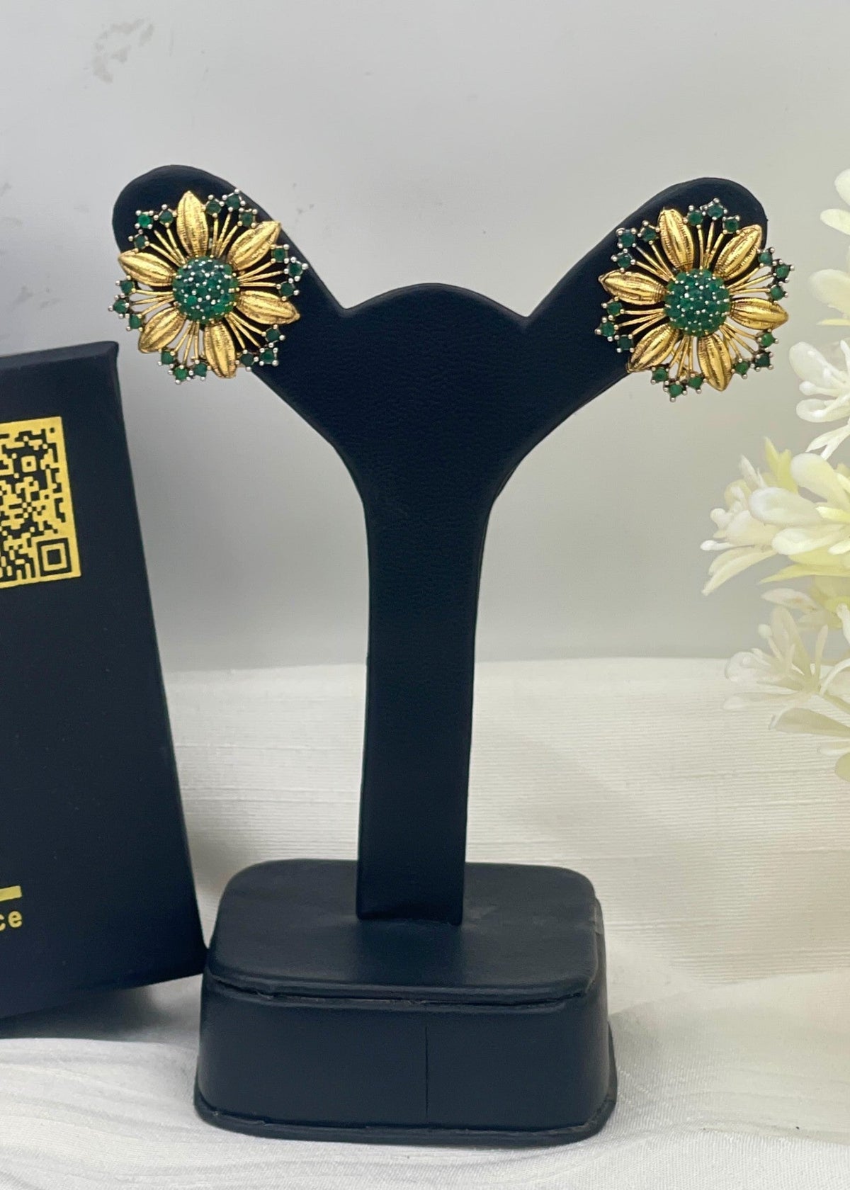 Shop the Uzma Floral Studs from Zarosh Jewel