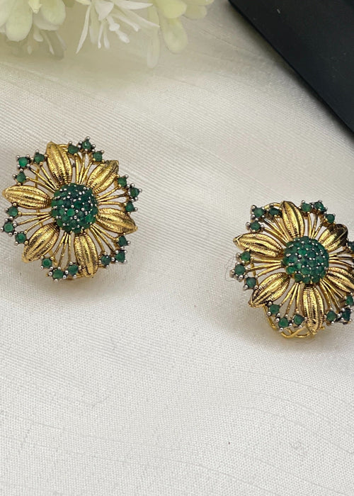 Shop the Uzma Floral Studs from Zarosh Jewel