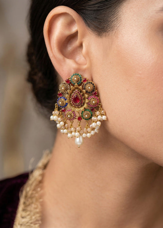 Wajiha Festive Studs by Zarosh Jewel