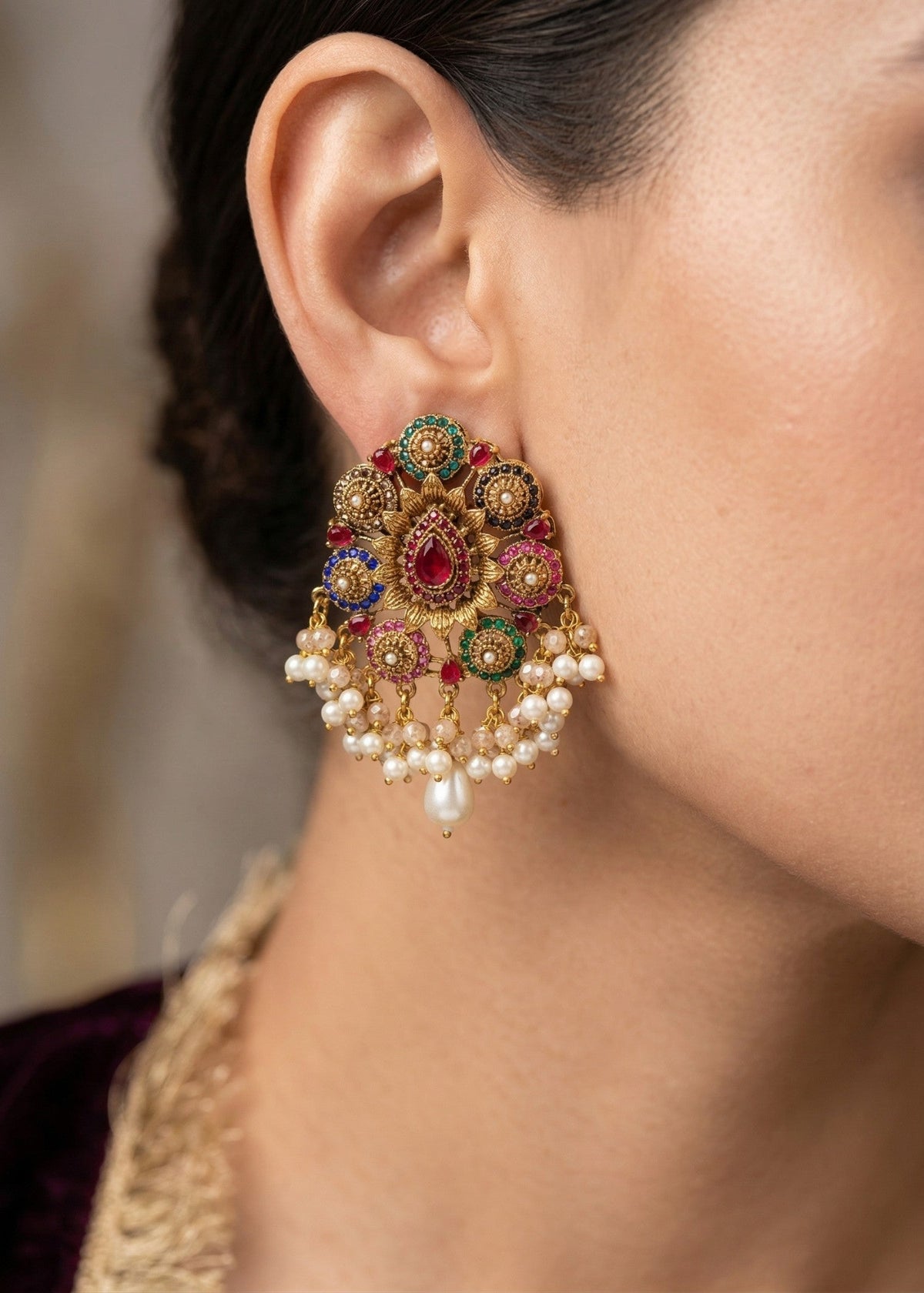 Wajiha Festive Studs by Zarosh Jewel