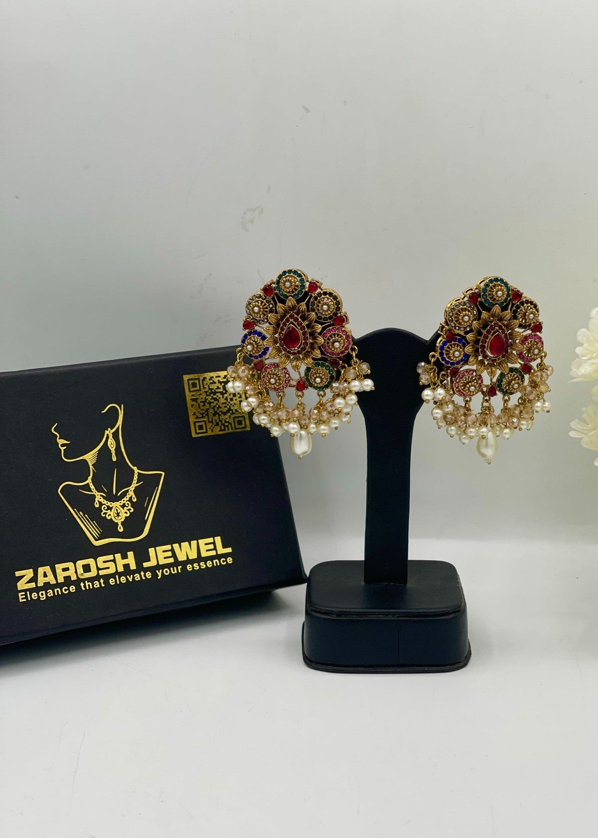 Shop the Wajiha Festive Studs from Zarosh Jewel