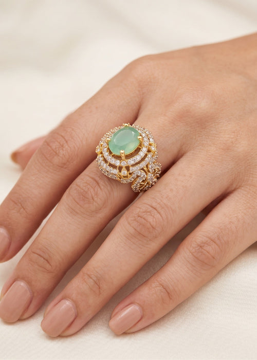 Shop the Yusra Gold Plated Ring from Zarosh Jewel