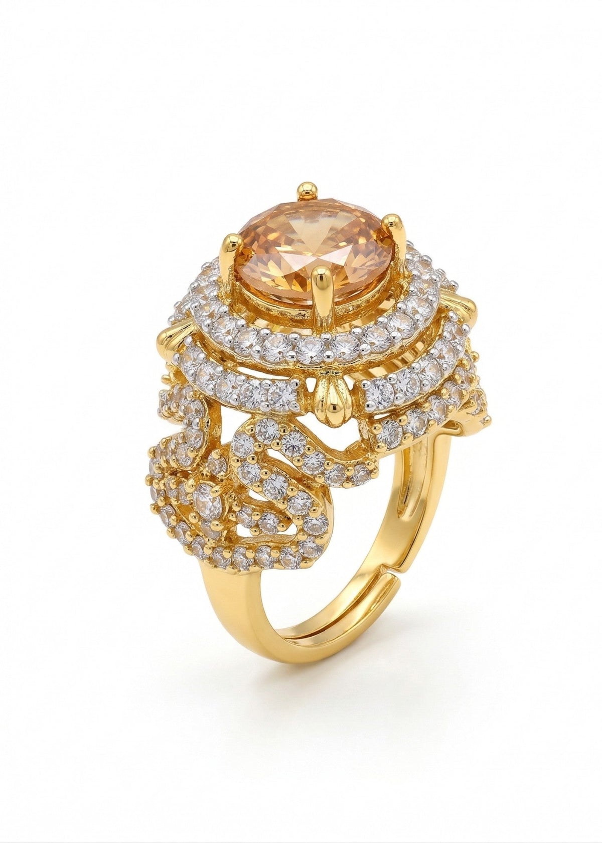 Shop the Yusra Gold Plated Ring from Zarosh Jewel