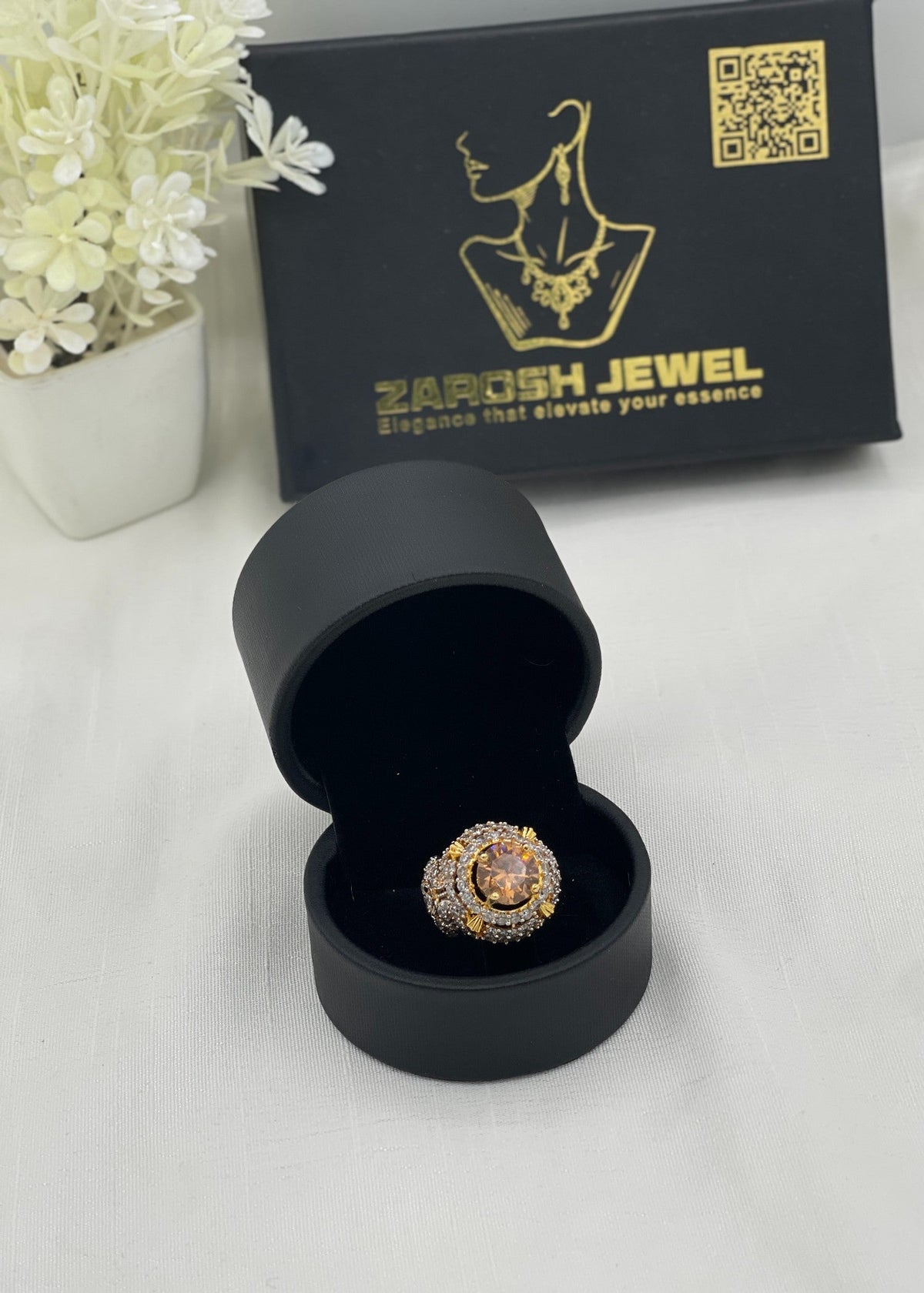Shop the Yusra Gold Plated Ring from Zarosh Jewel