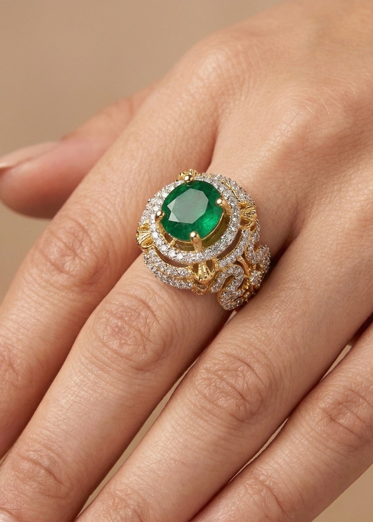 Shop the Yusra Gold Plated Ring from Zarosh Jewel