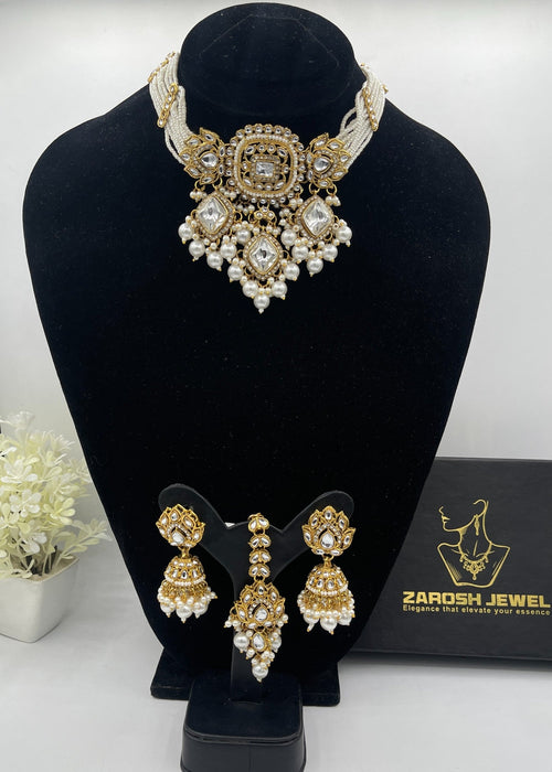 Shop the Zahra Kundan Choker Set from Zarosh Jewel