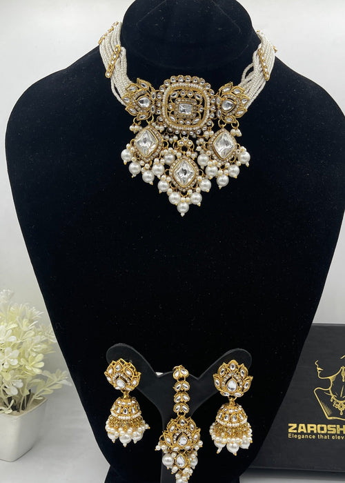 Shop the Zahra Kundan Choker Set from Zarosh Jewel