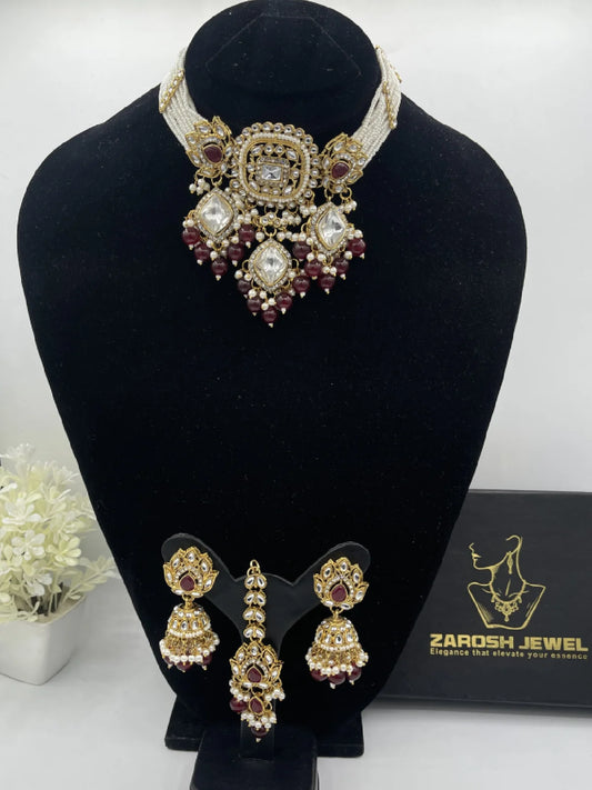 Zahra Kundan Choker Set | ZAROSH JEWEL