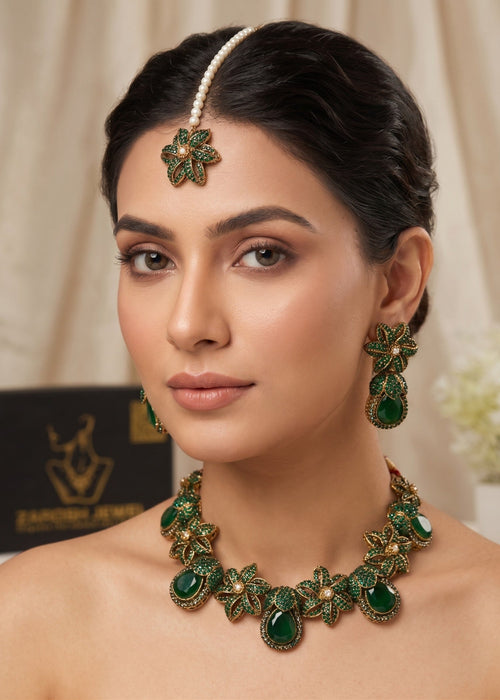 Shop the Zakiya Heritage Choker Set from Zarosh Jewel