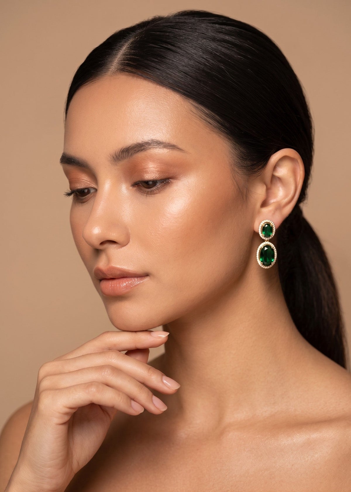Shop the Zar Oval Drops from Zarosh Jewel